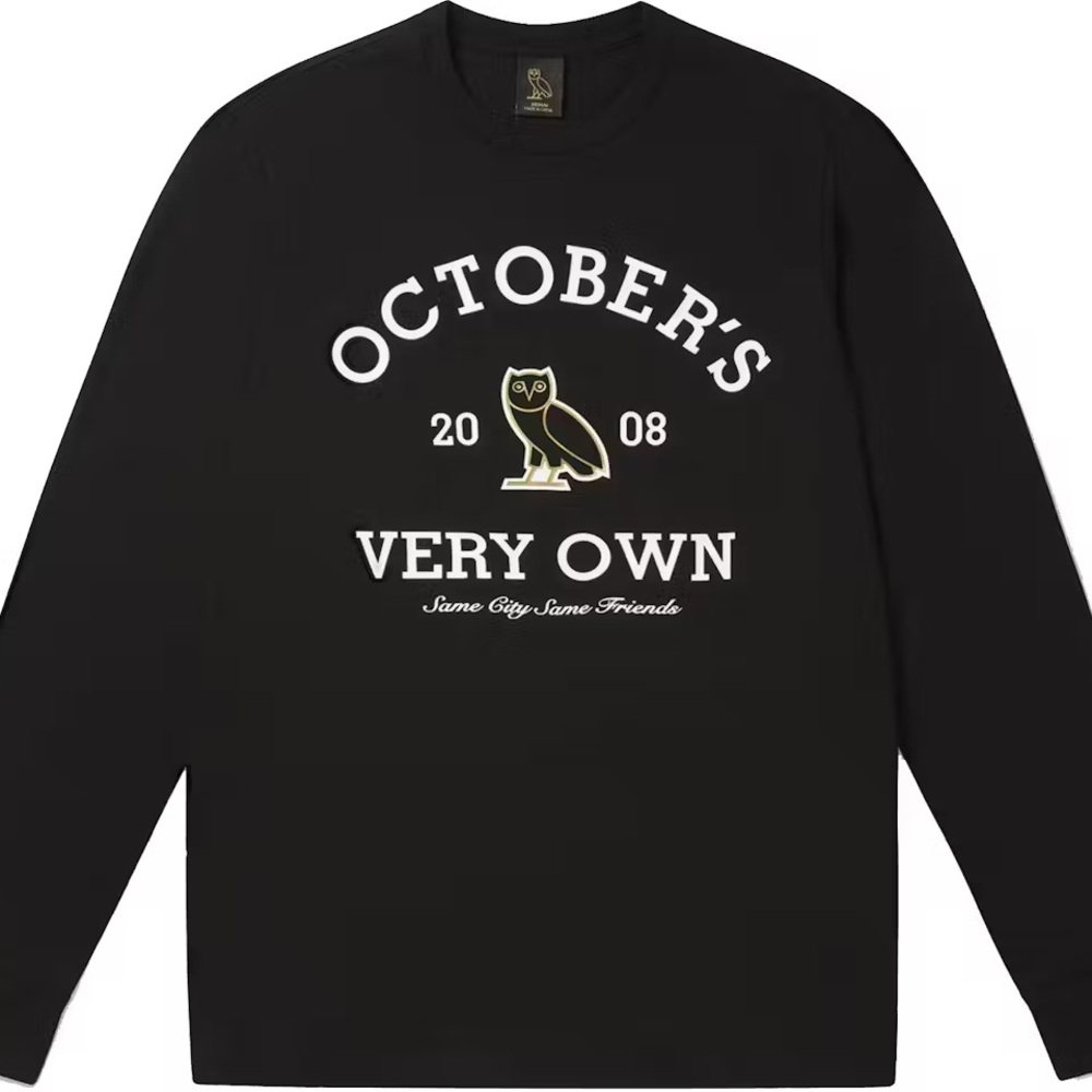 Men’s OVO Octobers Very Own Collegiate Long Sleeve Shirt SIZE L EXCELLENT SHAPE